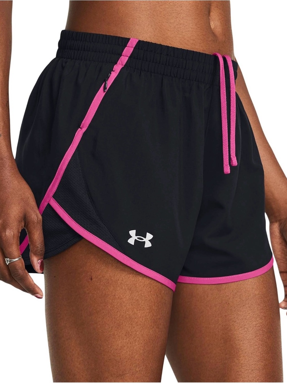 Under Armour Women’s Fly By Shorts – Medium – Black/Astro Pink – NEW